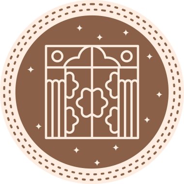 Süslü desenli dekoratif dairesel tasarım