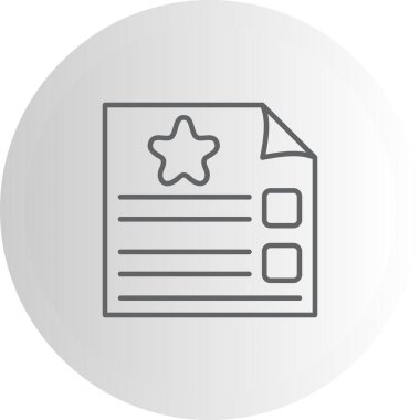 Kontrol listesi ve yıldız simgesi içeren belge