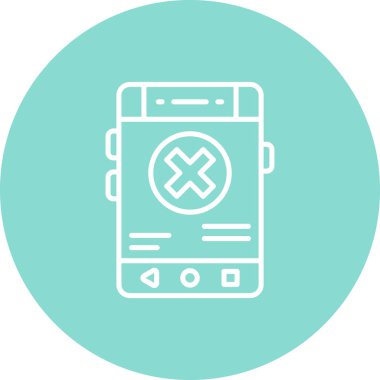 akıllı telefon simgesi, vektör illüstrasyonu basit tasarım