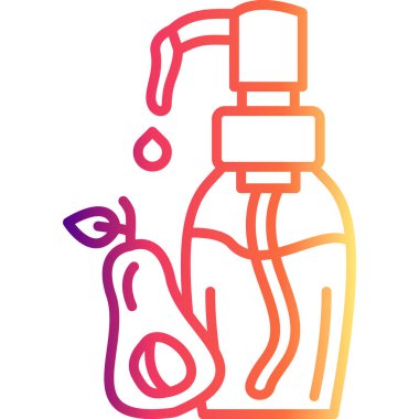 Armut resimli meyveli parfüm şişesi.