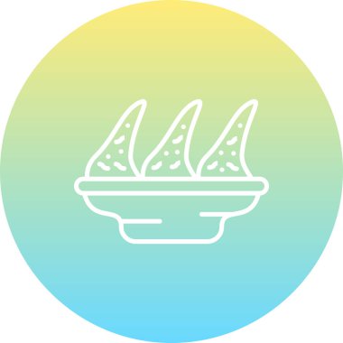 Tavuk Kanatları Kızart Modern Dengeli Markalaşma Vektörü Sembolü