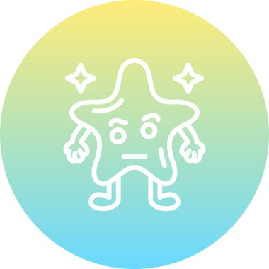 Yıldız Kaşları Yenilikçi Düz Ürün Tasarım Sembolü