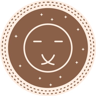 emoji simgesi, web kullanımı için basit tasarım vektör çizimi