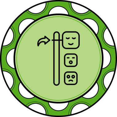 Mutlu yüz simgesi, basit illüstrasyon