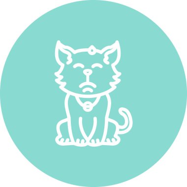 Utangaç Kedi Yüksek Çözünürlüklü Minimum Vektör Tasarımı