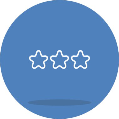 Üç Yıldız Derecelendirme Eşsiz Düz Dijital Tasarım Nesnesi