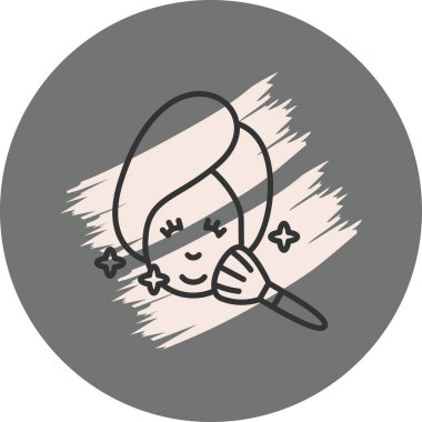 Cilt Fırçası Simgesi, Basit İllüstrasyon