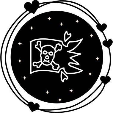 Korsan Bayrağı Biçimli Özel Vektör Tasarım Varlığı