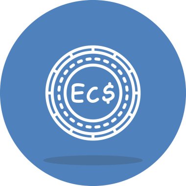 Saint Kitts ve Nevis Madeni Para Minimum Düz Yaratıcı Grafik Tasarımı