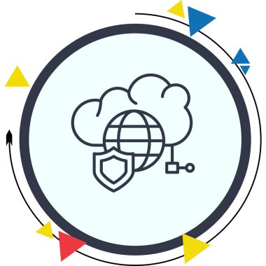 Bulut Ağı Güvenliği Premium Dengeli Ürün Tasarımı Nesnesi