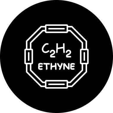 Ethyne molekülünün kimyasal yapısı, web simgesi
