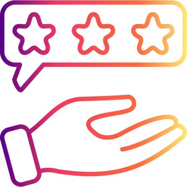 düz geribildirim simgesi vektör çizimi 