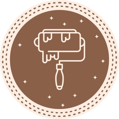 Boyalı Roller Zarif Çağdaş Dijital Grafik Özelliği