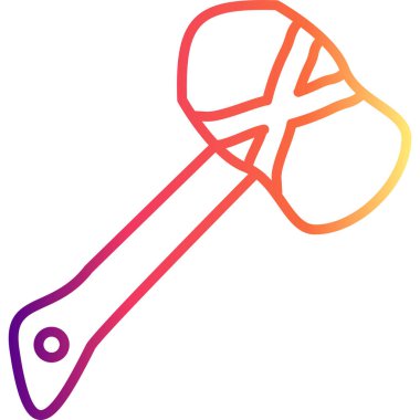 Modern Çekiç Hattı Simgesi Beyaz Arkaplanda İzole Edildi 