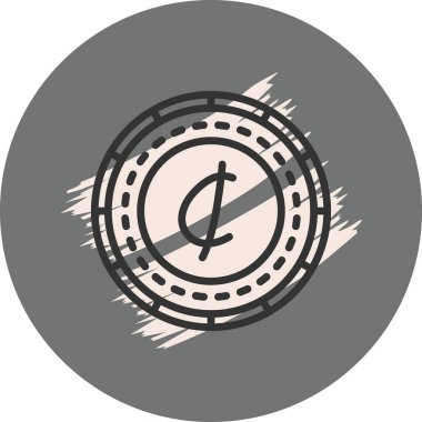 Gana Sikkesi Eşsiz Yenilikçi Dijital Grafik Sembolü