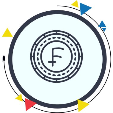 France Coin Sofistike Temiz Ürün Grafik Şekli