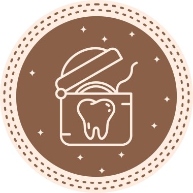 Diş ipi Yüksek Kaliteli Ölçeklenebilir Vektör İllüstrasyonu