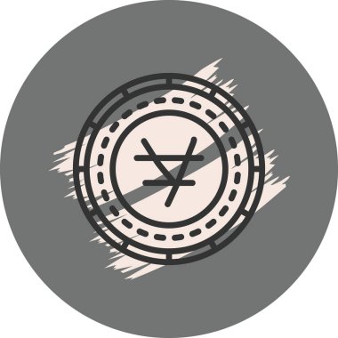 Yen Madeni Parası Profesyonel Asgari Yaratıcı Grafik Nesnesi