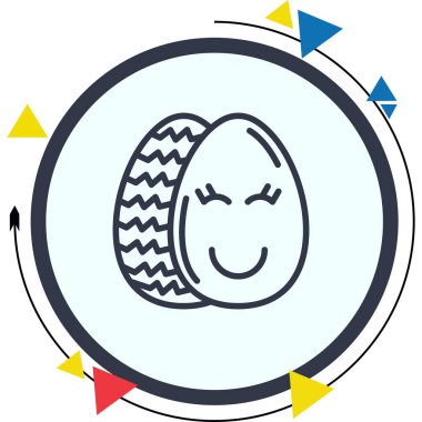 Paskalya Mutluluğu Yumurta Stili Modern Düz Tasarım Özelliği