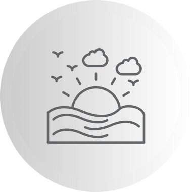 Sunset Yüksek Kaliteli Özel Vektör Tasarımı