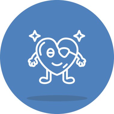 Korsan Kalp Zarif Minimum Dijital Grafik Sembolü