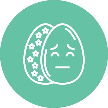 Paskalya Dalgın Yumurta Dengeli Düz Modern Tasarım Elementi