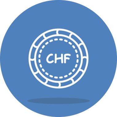 İsviçre Frangı Dengeli Özel Düz Vektör Düzeni