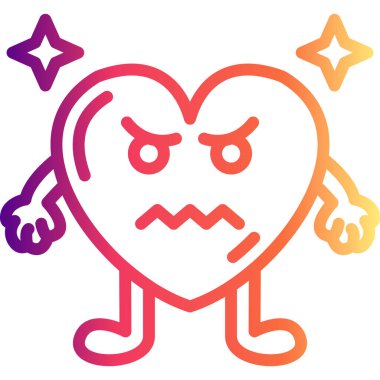 Ağlayan Kalp Stili Özel Vektör Tasarım Varlığı