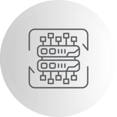 Gelişmiş Veri İşleme Özel Vektör Sanatı Nesnesi