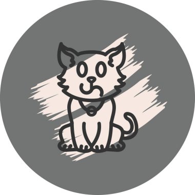 Karışık Kedi Eşsiz Yenilikçi Dijital Grafik Sembolü