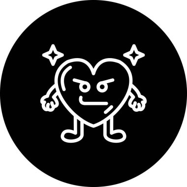 Kötü Kalp Gelişmiş İşlevsel Web Arayüzü Sembolü