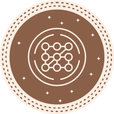 Kalıp tanıma. Uygulama için minimalist özet simgesi