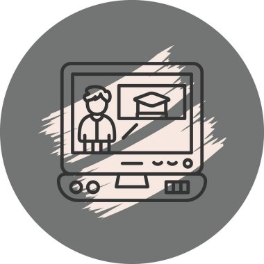 Uzaklık Öğrenme Simgesi, Basit İllüstrasyon