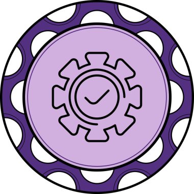 Rozet simgesi, vektör illüstrasyonu basit tasarım