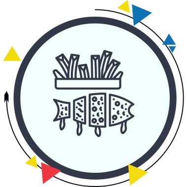 Fish and Chips Temiz Profesyonel Düz Tasarım