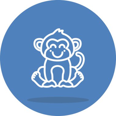 Kırmızı Maymun Zarif Vektör Sanatı Nesnesi