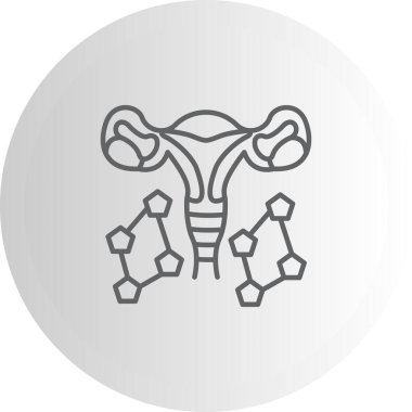 Kadın Hormon Terapisi Simgesi, Basit İllüstrasyon