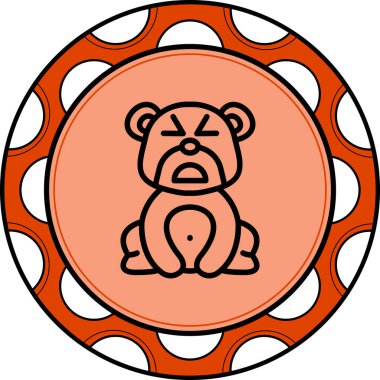 Üzüntülü Rahatlamış Ayı Tarzı Temiz Ürün Tasarımı Nesnesi