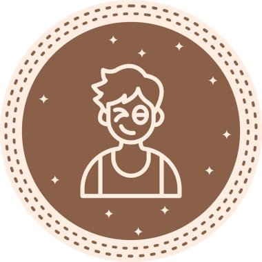 Boy Wink Yüksek Kaliteli Modern Vektör Elementi
