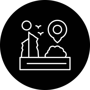 konum web simgesi vektör illüstrasyonu