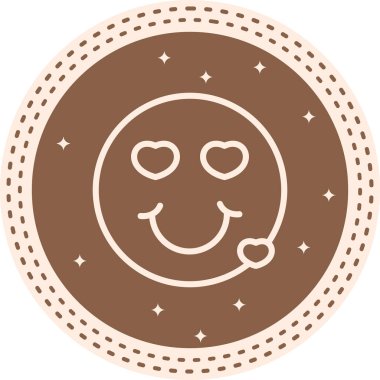 Kalpli Dengeli Özel Düz Vektör Düzeni ile Gülümse