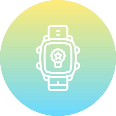 Akıllı Saat Ödülü Yüksek Çözünürlüklü Düz Tasarım Sembolü