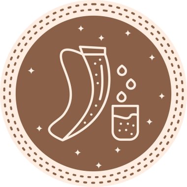 Dairesel düğmede cam bardağa düşen eğri kumaşlı ve su damlacıklı uygulama simgesi.