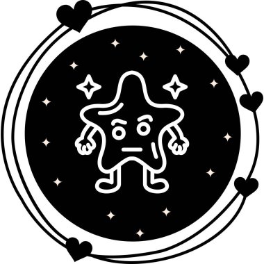 Yıldız Kaşları Modern Dengeli Markalaştırma Vektörü Sembolü