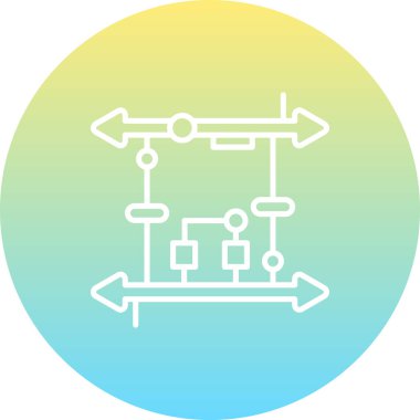 Uzun Dönem Hafıza logosu. Uygulama için minimalist özet simgesi