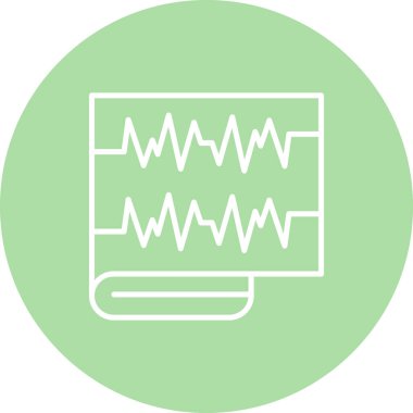 Elektrokardiyogram Modern Düz Vektör Tasarımı