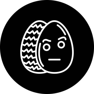 Paskalya Kaşları Yumurta Eşsiz Yenilikçi Dijital Grafik Sembolü