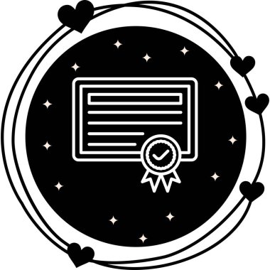 Diploma Çizgisi Simgesi, Beyaz Arkaplan Üzerine Basit Görüntü 