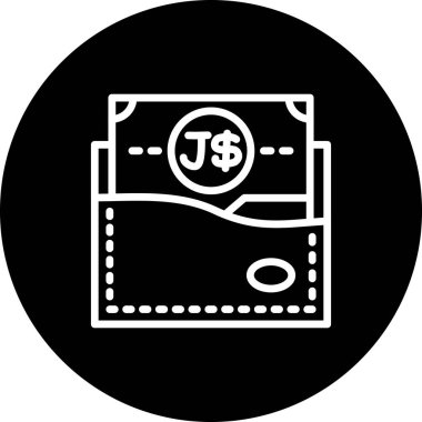 Jamaika Cüzdan Tarzı Rafine Marka Vektörü Özelliği