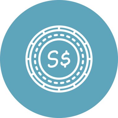 Singapur Doları Dengeli Özel Düz Vektör Düzeni